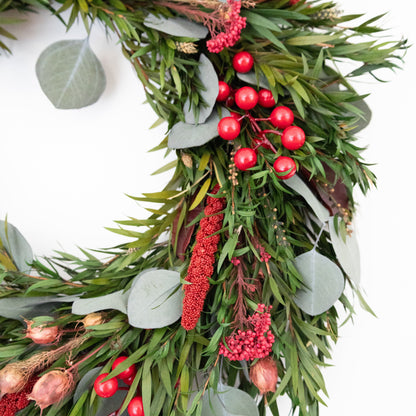 Christmas Wreath – Eucalyptus & Red Berry