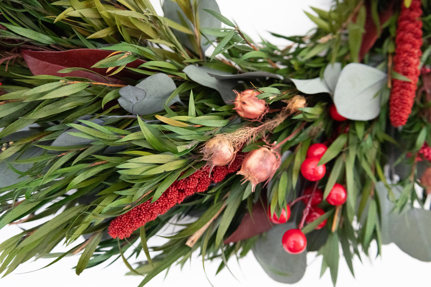 Christmas Wreath - Eucalyptus & Red berry