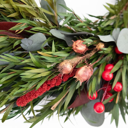 Christmas Wreath – Eucalyptus & Red Berry