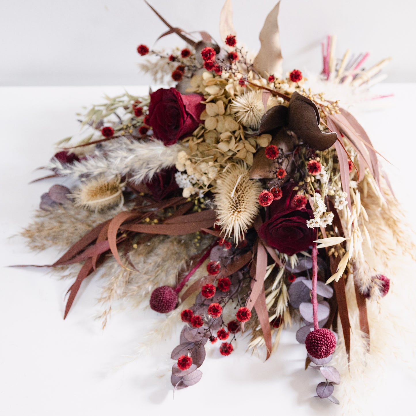 Autumn Burgundy Dried Flower Bouquet