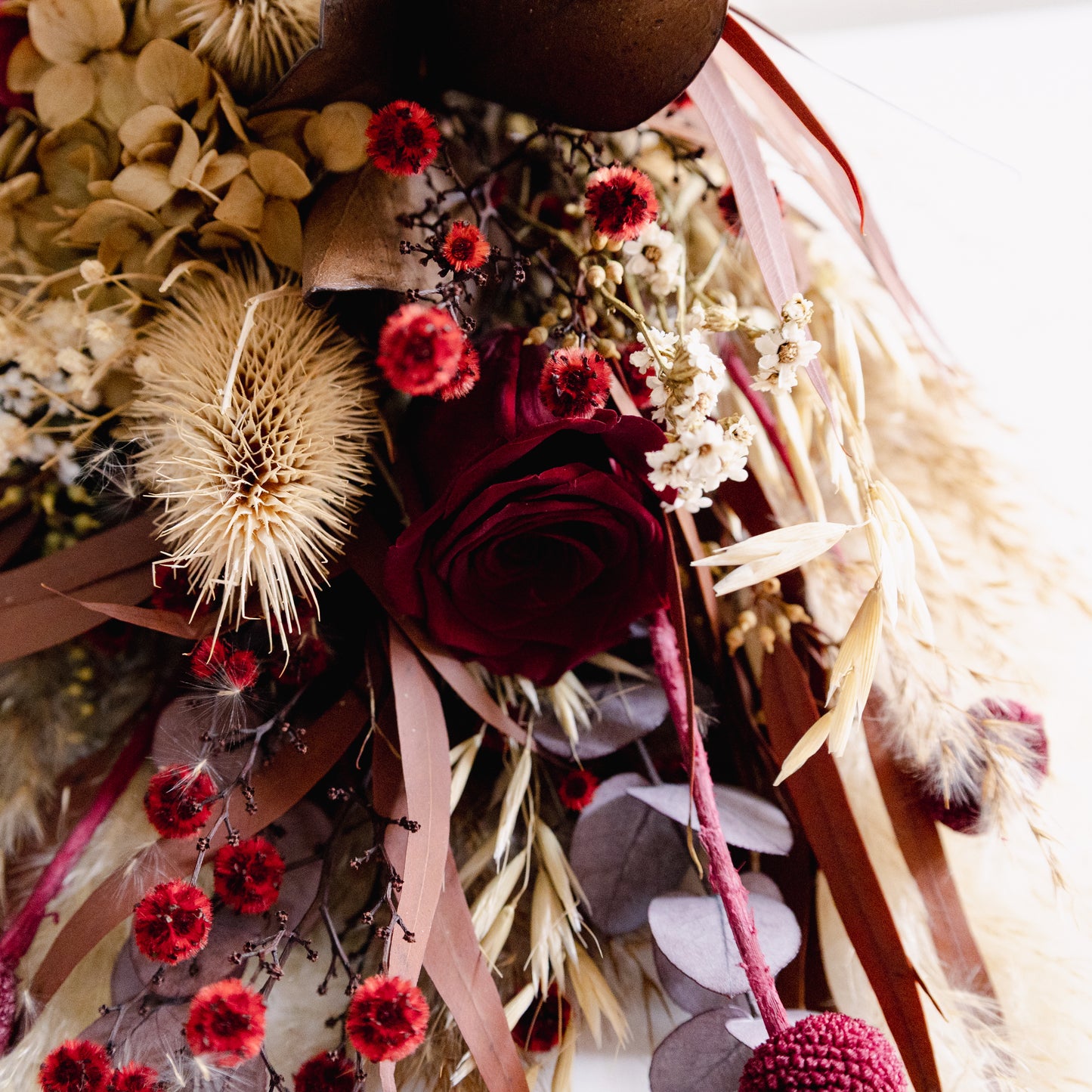 Autumn Burgundy Dried Flower Bouquet