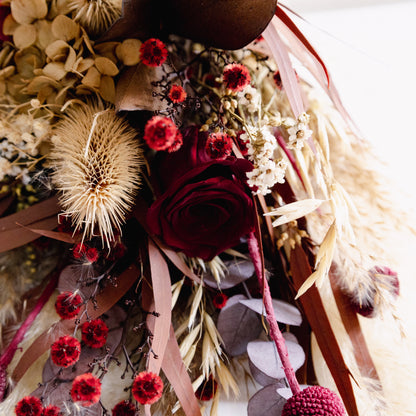 Autumn Burgundy Dried Flower Bouquet