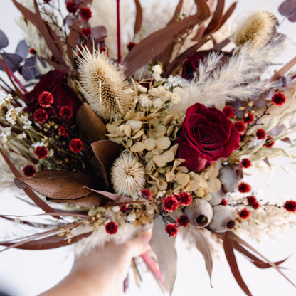 Autumn Burgundy Dried Flower Bouquet
