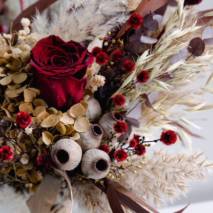 Autumn Burgundy Dried Flower Bouquet
