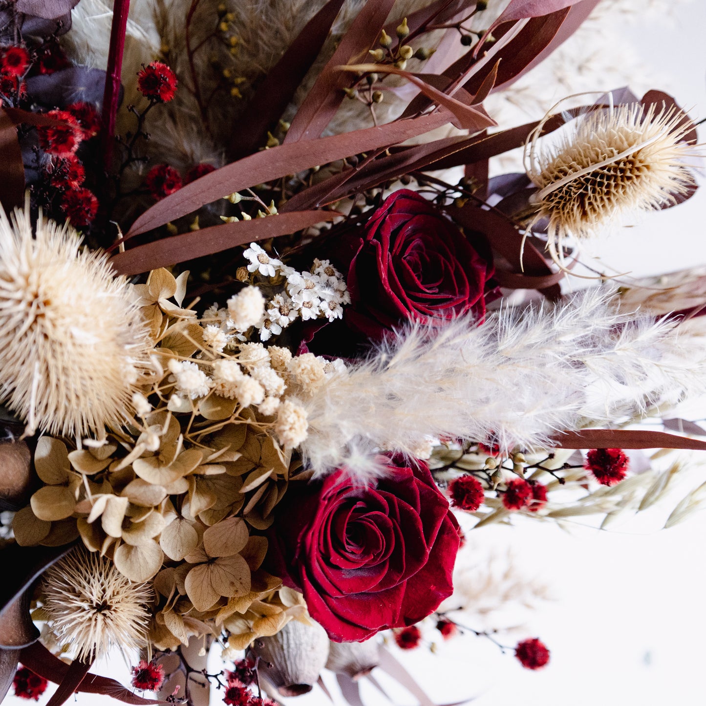 Autumn Burgundy Dried Flower Bouquet