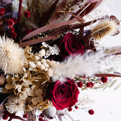 Autumn Burgundy Dried Flower Bouquet