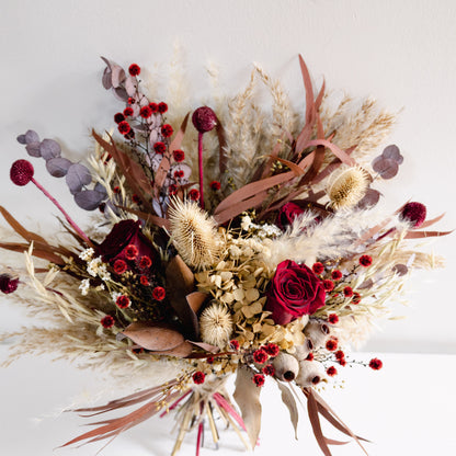 Autumn Burgundy Dried Flower Bouquet