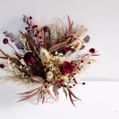 Autumn Burgundy Dried Flower Bouquet