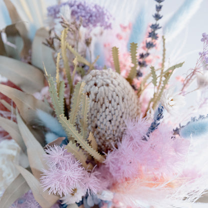 Blush Sky Bloom - Pastel Preserved Flower Bridal Bouquet