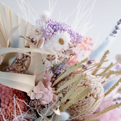 Blush Sky Bloom - Pastel Preserved Flower Bridal Bouquet