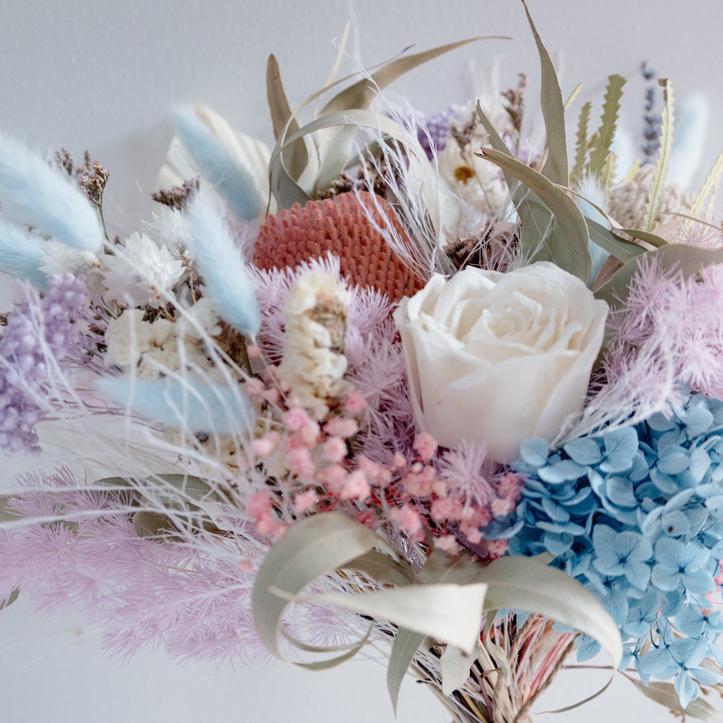 Blush Sky Bloom - Pastel Preserved Flower Bridal Bouquet