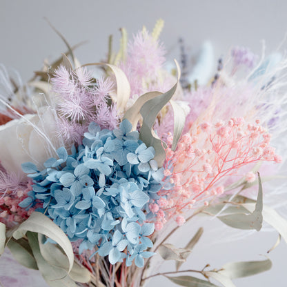Blush Sky Bloom - Pastel Preserved Flower Bridal Bouquet