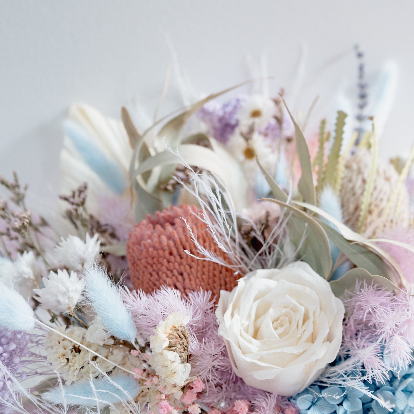 Blush Sky Bloom - Pastel Preserved Flower Bridal Bouquet