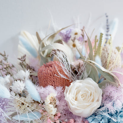 Blush Sky Bloom - Pastel Preserved Flower Bridal Bouquet