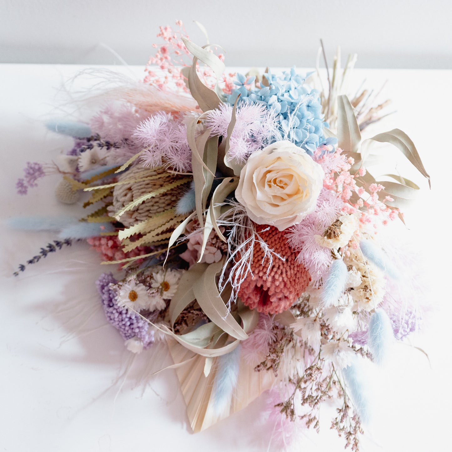 Blush Sky Bloom - Pastel Preserved Flower Bridal Bouquet