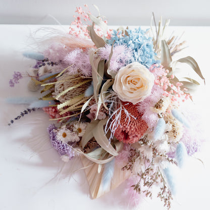 Blush Sky Bloom - Pastel Preserved Flower Bridal Bouquet