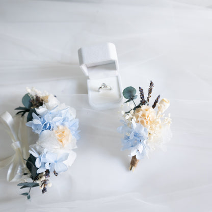 Blue Serenity | Blue & White Hydrangea Bridal Bouquet