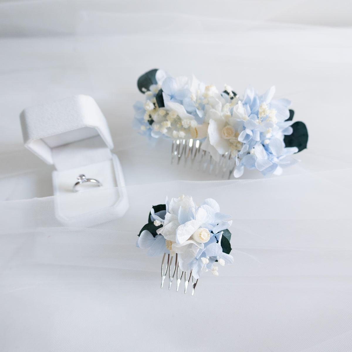 Blue Serenity | Blue & White Hydrangea Bridal Bouquet