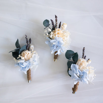 Blue Serenity | Blue & White Hydrangea Bridal Bouquet