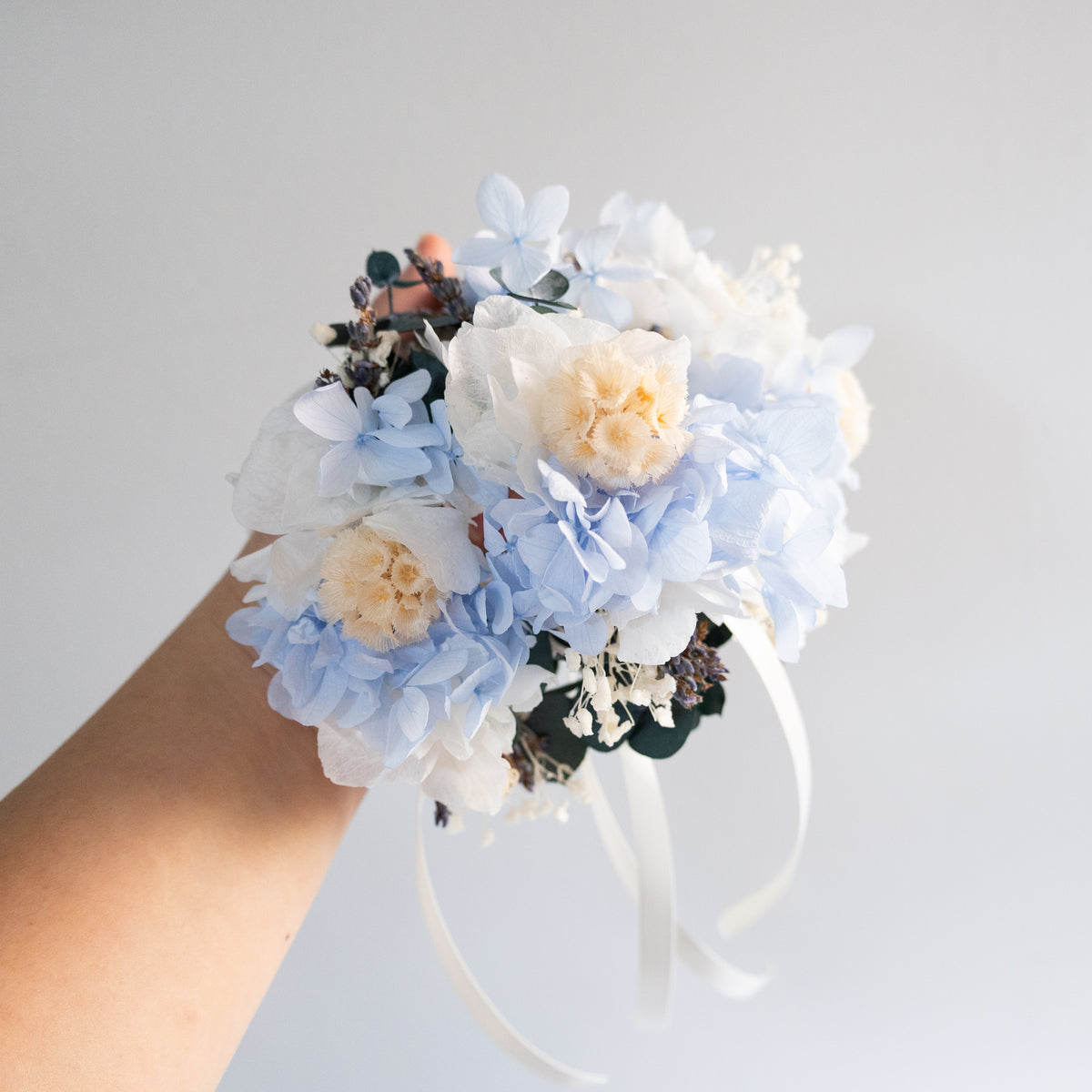 Blue Serenity | Blue & White Hydrangea Bridal Bouquet