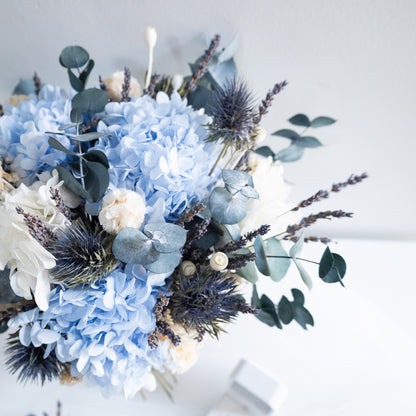 Blue Serenity | Blue & White Hydrangea Bridal Bouquet