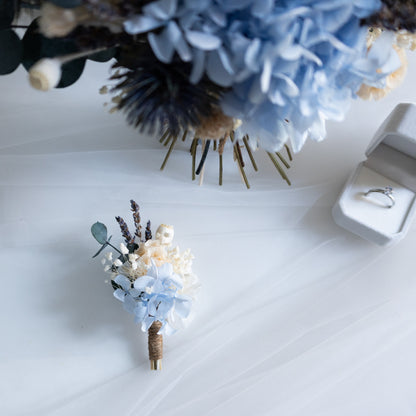 Blue Serenity | Blue & White Hydrangea Bridal Bouquet