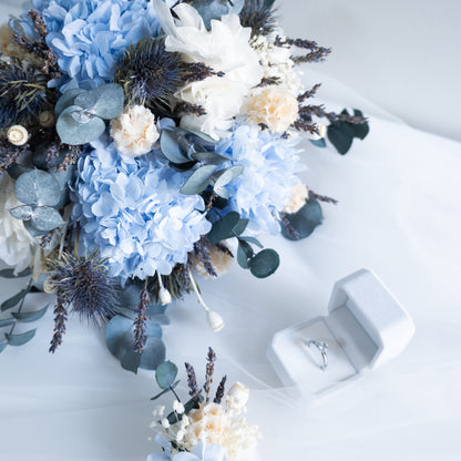 Blue Serenity | Blue & White Hydrangea Bridal Bouquet