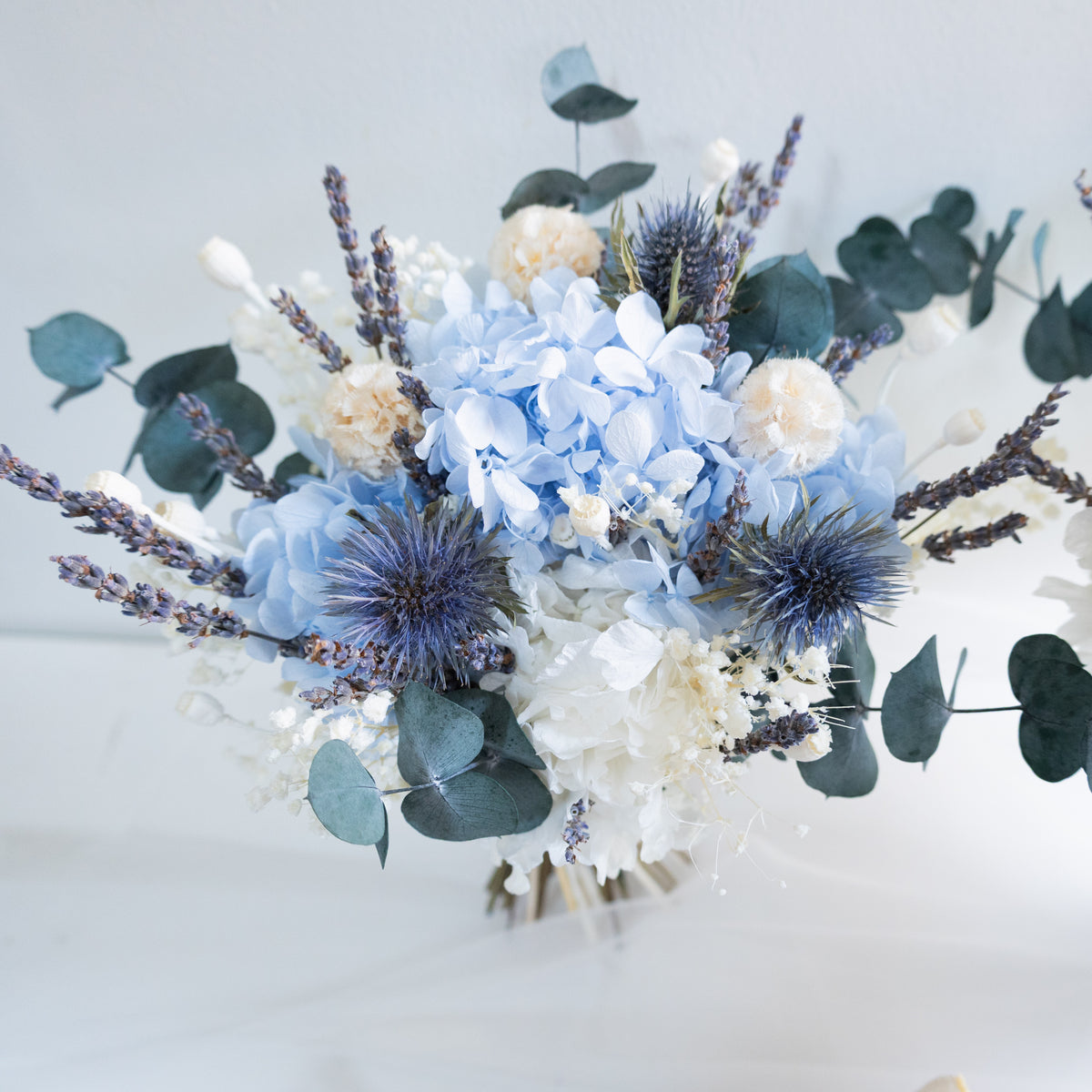 Blue Serenity | Blue & White Hydrangea Bridal Bouquet