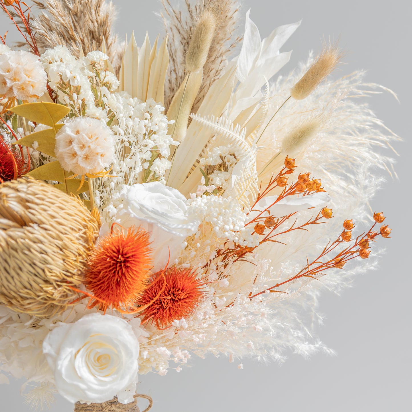 Boho Rustic Ivory Bridal Bouquet