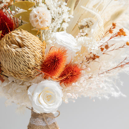 Boho Rustic Ivory Bridal Bouquet