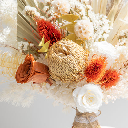 Boho Rustic Ivory Bridal Bouquet