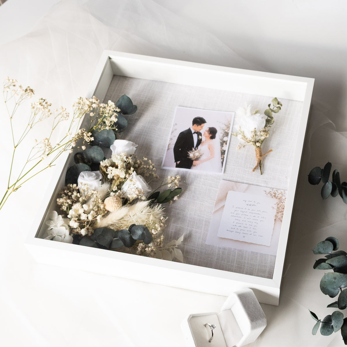 Custom Wedding Bouquet–Inspired Keepsake Frame
