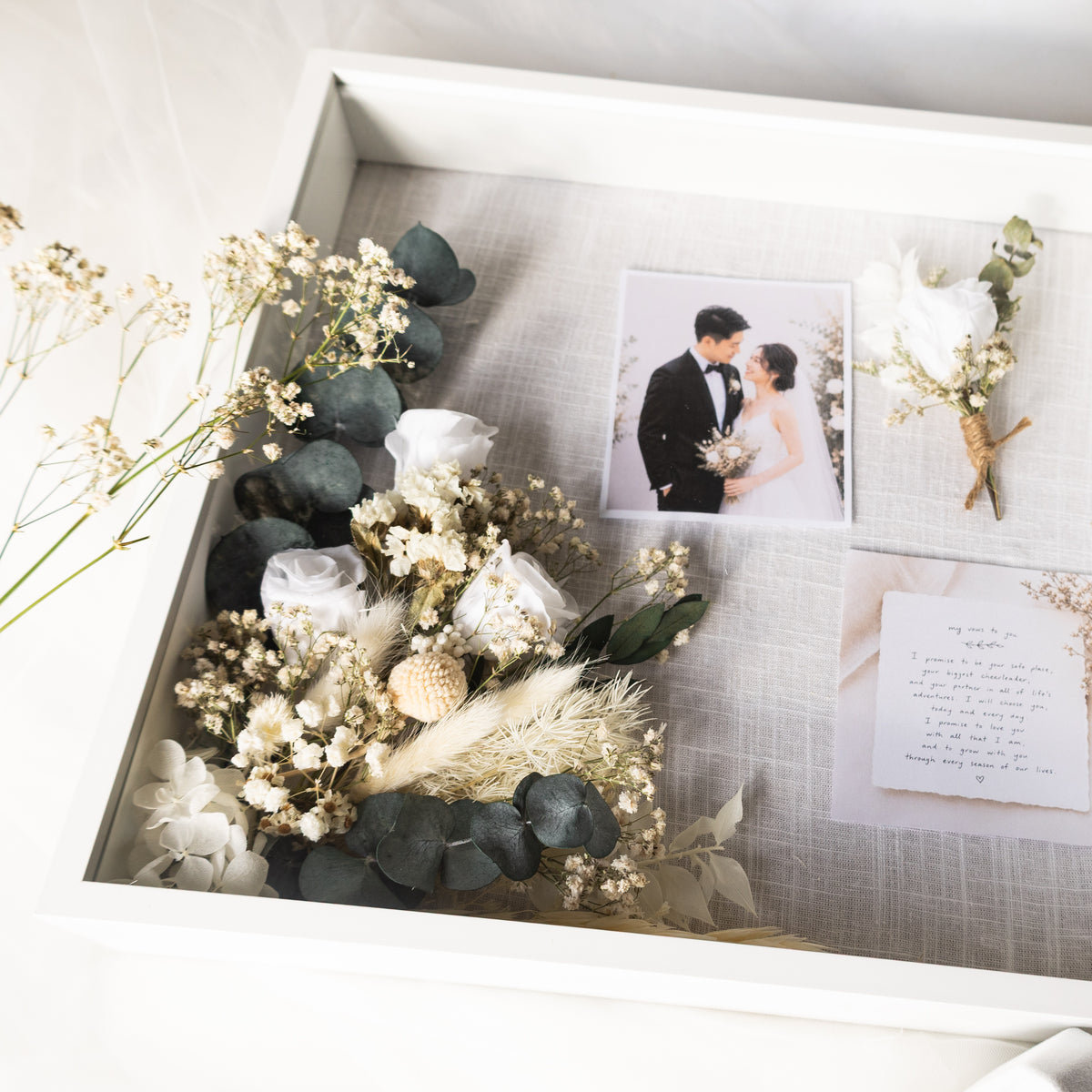 Custom Wedding Bouquet–Inspired Keepsake Frame