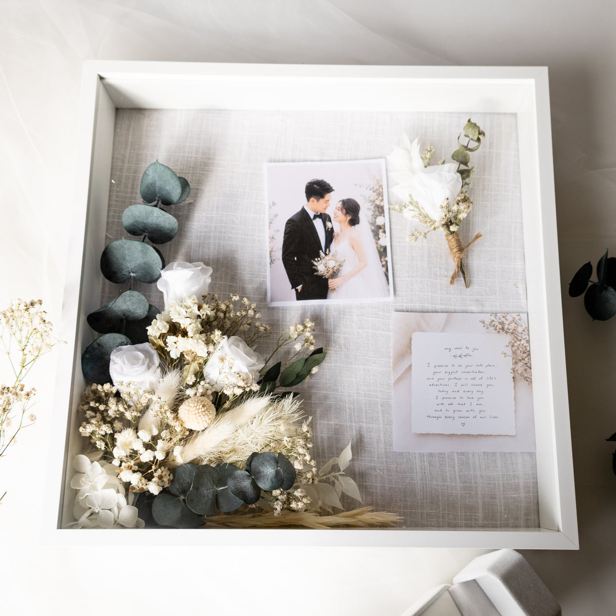 Custom Wedding Bouquet–Inspired Keepsake Frame