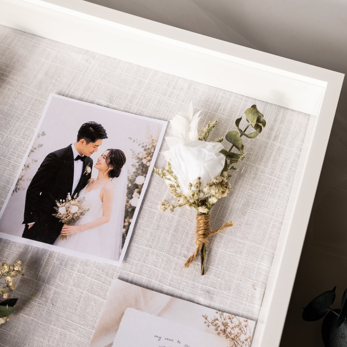 Custom Wedding Bouquet–Inspired Keepsake Frame