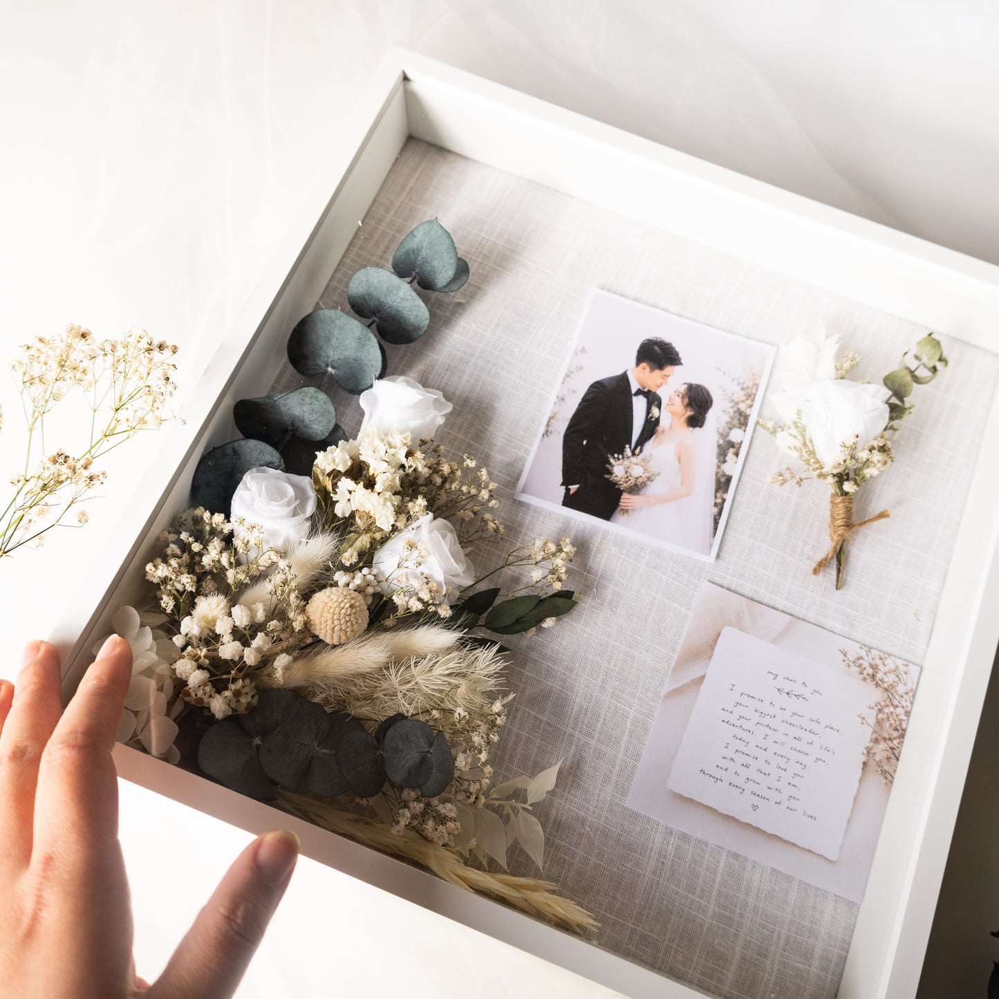 Custom Wedding Bouquet–Inspired Keepsake Frame