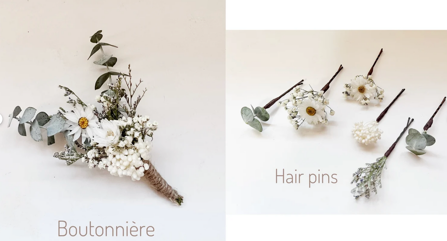 Soft Eucalyptus & Daisy Bridal bouquet