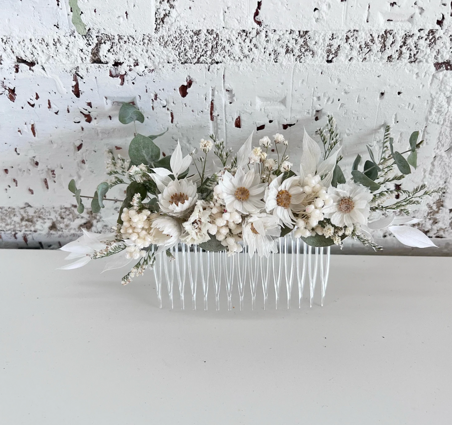 Soft Eucalyptus & Daisy Bridal bouquet