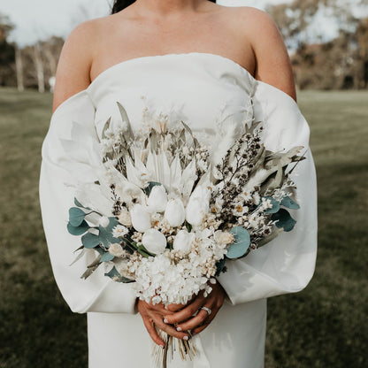 White Tulip Bridal Bouquet