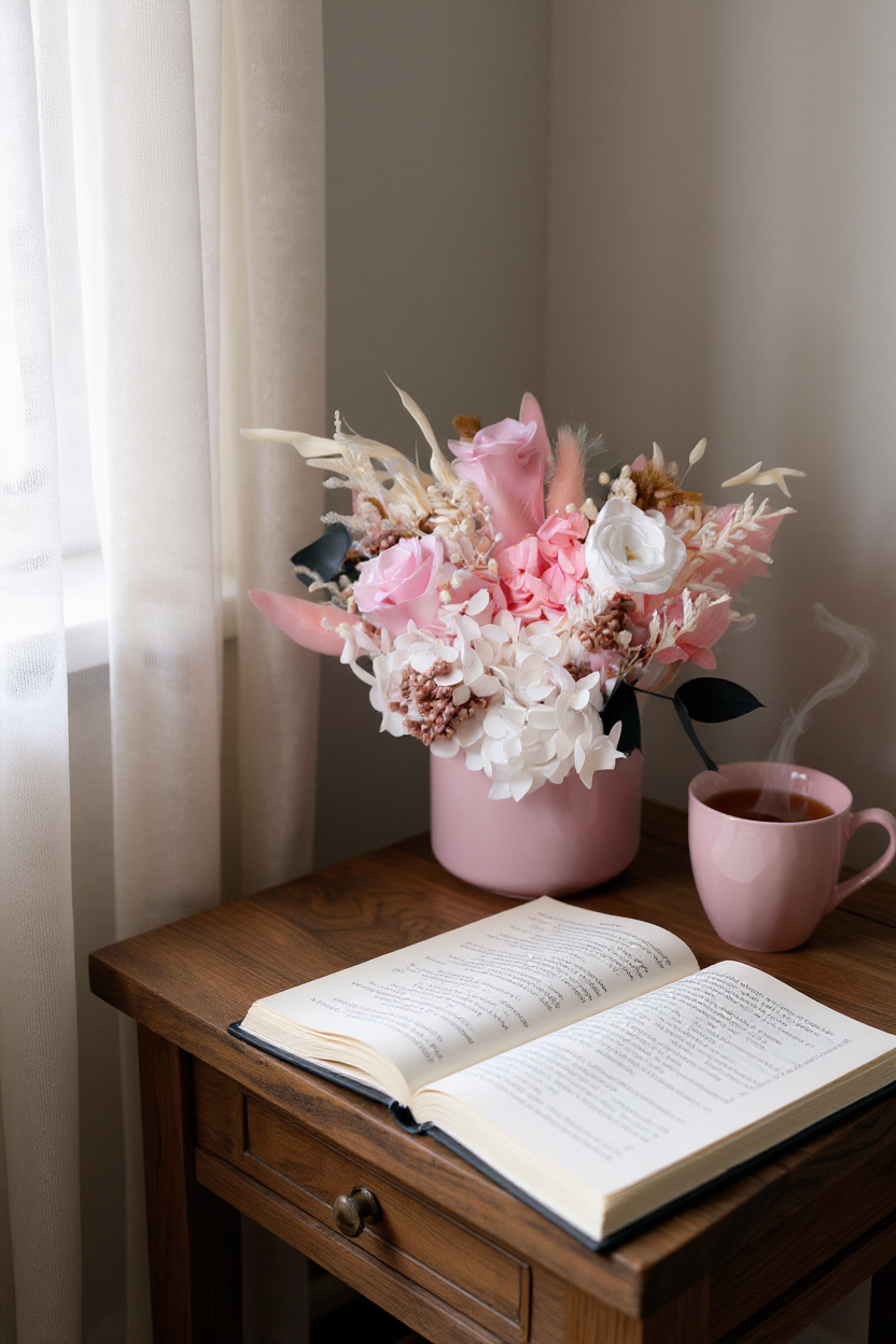 Blush Petite Preserved Flower Arrangement | Dried Flower Gift