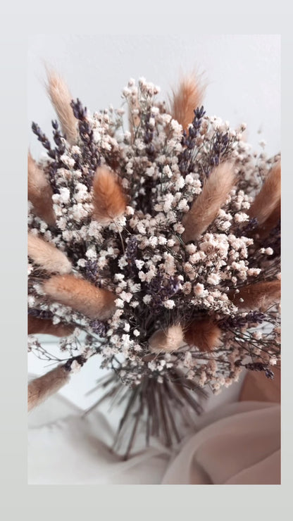 Lavender & Baby’s Breath Dried Bridal Bouquet